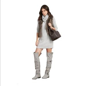 EUC- Rachel Zoe Cowl Merino Wool Blend Knit Dress